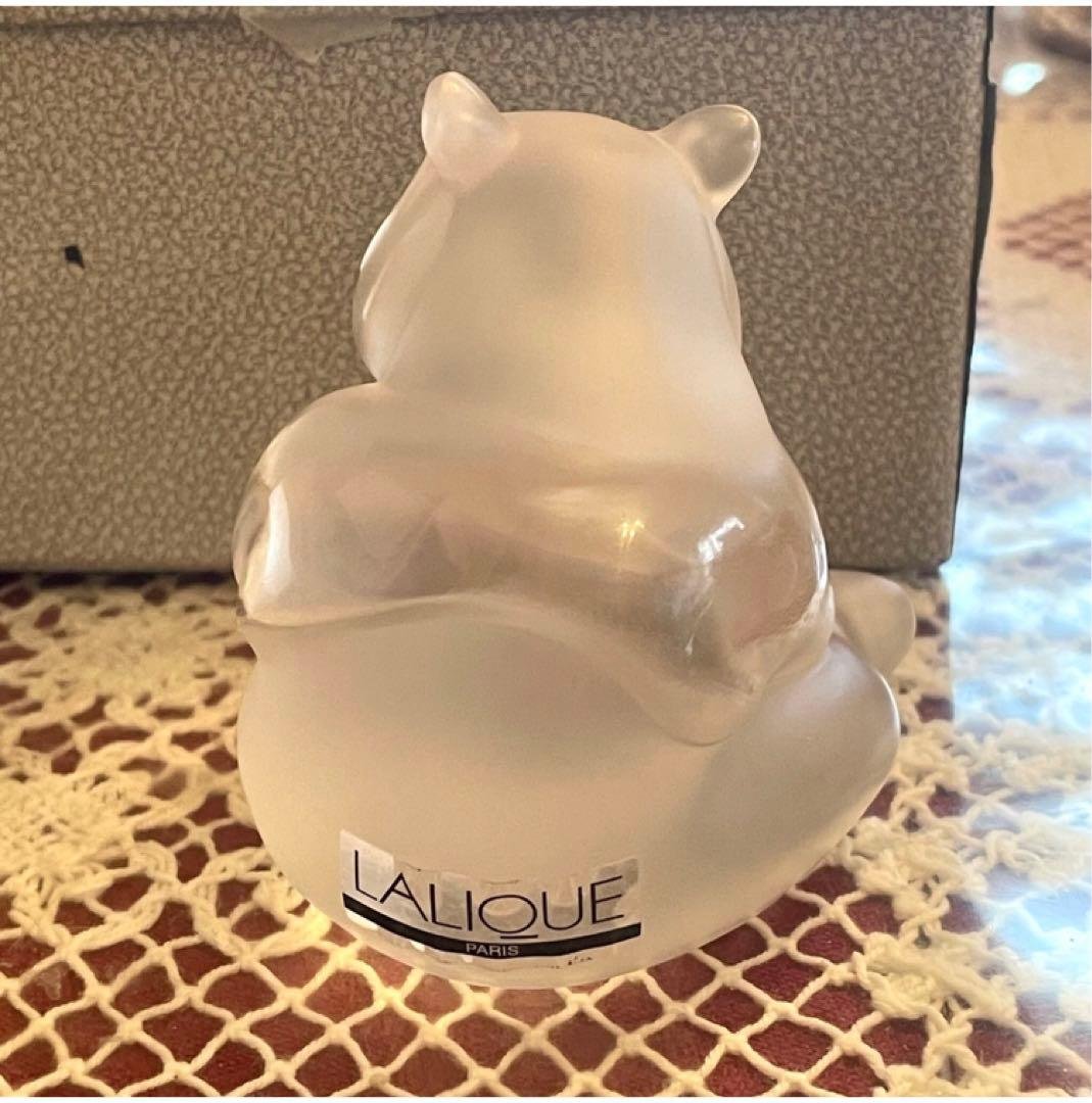 希少　レア　新品　未使用　ラリック　パンダ　クリスタルガラス　置物　箱入り　パリ