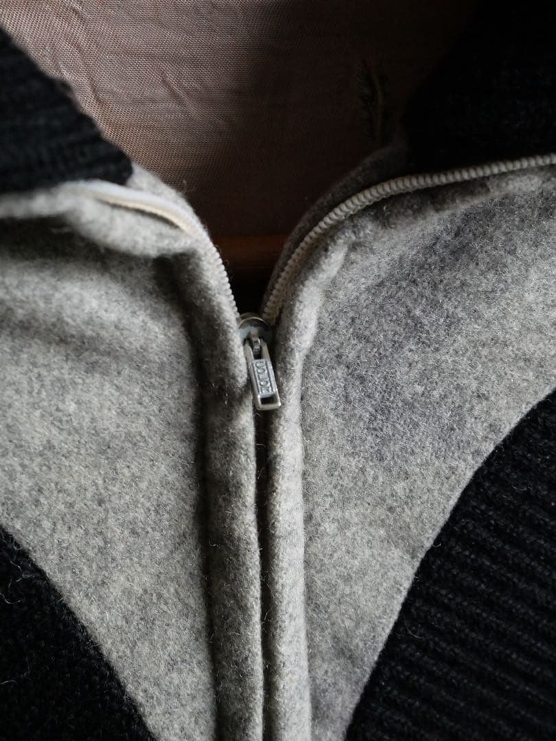 50~60s ユーロ　ウールニット切替　スキー　プルオーバー　vtg